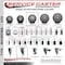 Service Caster 4'' Gray Poly Wheel Swivel 7/16'' Grip Ring Stem Caster Set 2 Brakes, 4PK SCC-GR20S414-PPUB-PLB-716138-2-S-2 - alternate 3